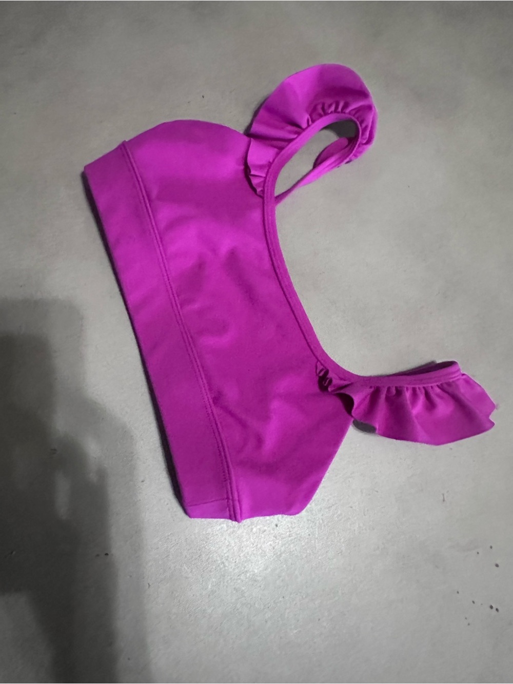 Jo+jax magenta Ruffled Strap Crop Top